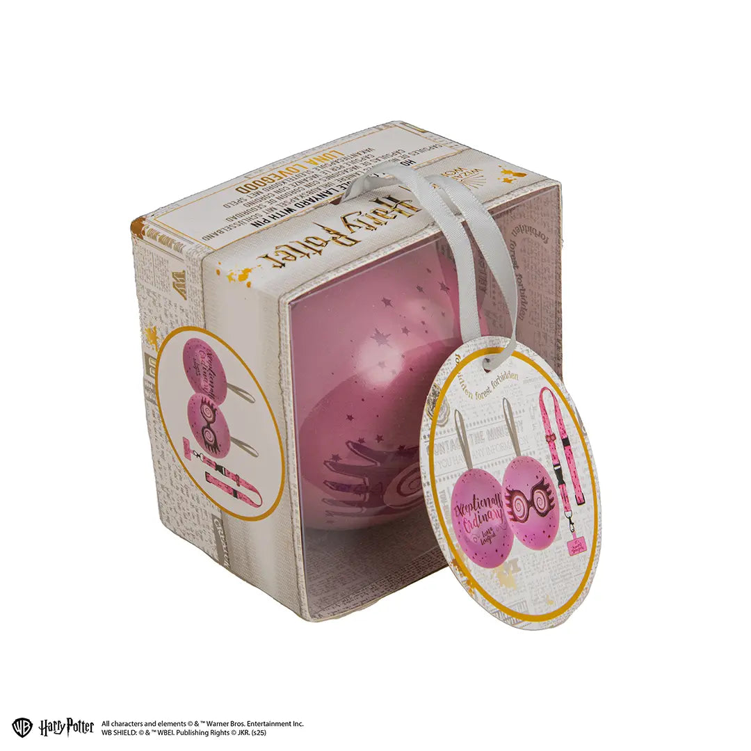 luna-lovegood-karácsonyfadísz-nyakpánt-szemüveg-kitűző-dobozban